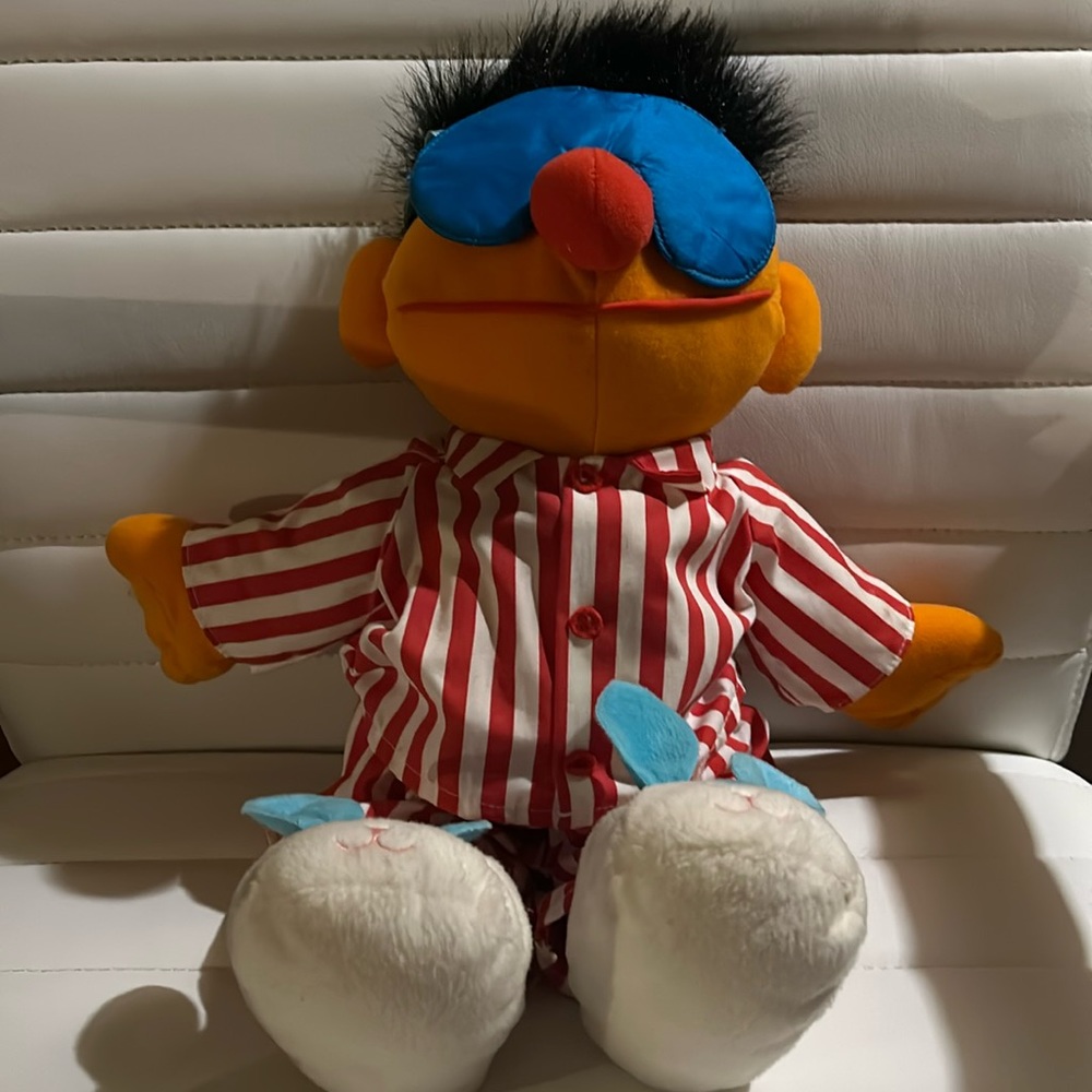Vintage 1996 Talking Sleepy Time Ernie Plush Doll Bedtime Sesame Street